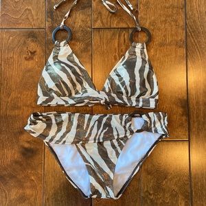 Zebra Print 2 piece bikini